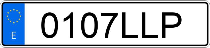 Numer rejestracyjny 0107LLP posiada FIAT 500