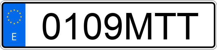 Numer rejestracyjny 0109MTT posiada AUDI A4