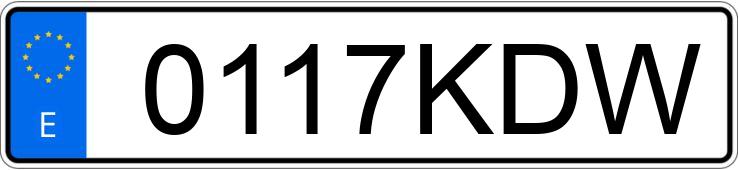 Numer rejestracyjny 0117KDW posiada TRIUMPH TIGER