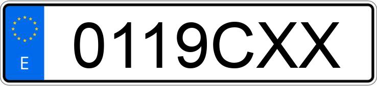 Numer rejestracyjny 0119CXX posiada VOLKSWAGEN GOLF