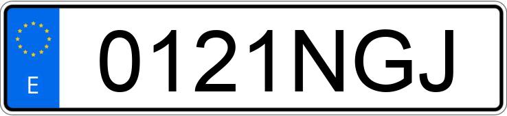 Numer rejestracyjny 0121NGJ posiada VOLKSWAGEN GOLF