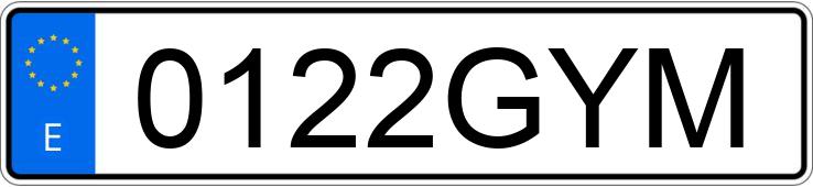 Numer rejestracyjny 0122GYM posiada MERCEDES SPRINTER