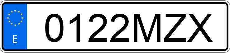 Numer rejestracyjny 0122MZX posiada JAECOO 7