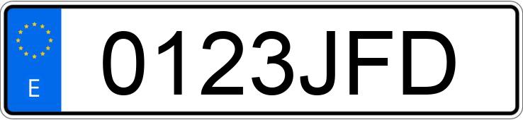 Il numero di registrazione 0123JFD ha FIAT DUCATO