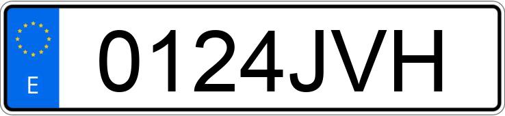 Numer rejestracyjny 0124JVH posiada FORD MUSTANG