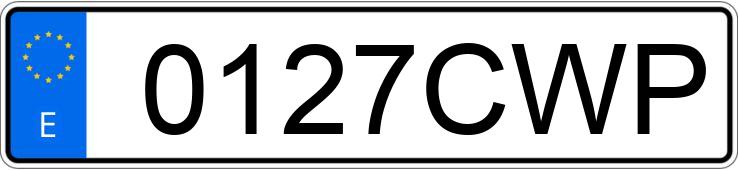 Numer rejestracyjny 0127CWP posiada VOLKSWAGEN GOLF