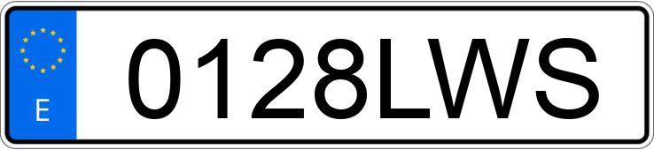 Numer rejestracyjny 0128LWS posiada AUDI A3