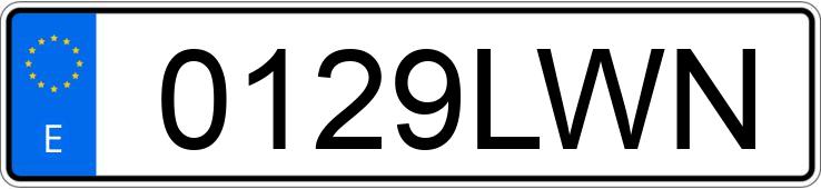 The registration number 0129LWN has MERCEDES VITO