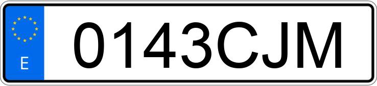 Numer rejestracyjny 0143CJM posiada VOLKSWAGEN PASSAT