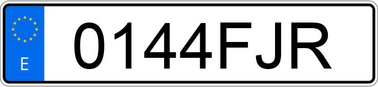 Numer rejestracyjny 0144FJR posiada SUZUKI JIMNY