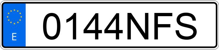 Numer rejestracyjny 0144NFS posiada MG ZS Numer rejestracyjny 0144NFS posiada MG ZS