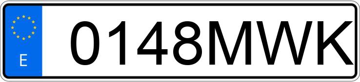 Numer rejestracyjny 0148MWK posiada TOYOTA COROLLA