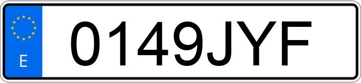 Numer rejestracyjny 0149JYF posiada BMW SERIE 3