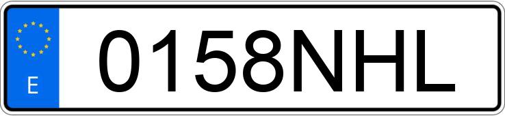 Numer rejestracyjny 0158NHL posiada ZERO S