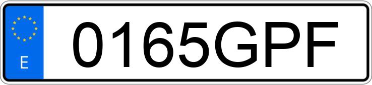 Numer rejestracyjny 0165GPF posiada FIAT DOBLO