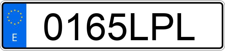 Le numéro d’enregistrement 0165LPL a SKODA FABIA