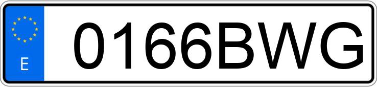 Numer rejestracyjny 0166BWG posiada BMW SERIE 3