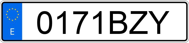 Numer rejestracyjny 0171BZY posiada BMW SERIE 3