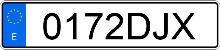 Numer rejestracyjny 0172DJX posiada SANTANA ANIBAL Numer rejestracyjny 0172DJX posiada SANTANA ANIBAL
