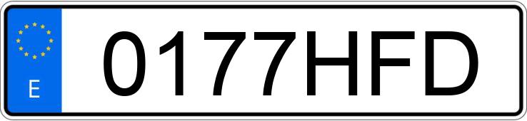 Numer rejestracyjny 0177HFD posiada ALFA ROMEO GIULIETTA