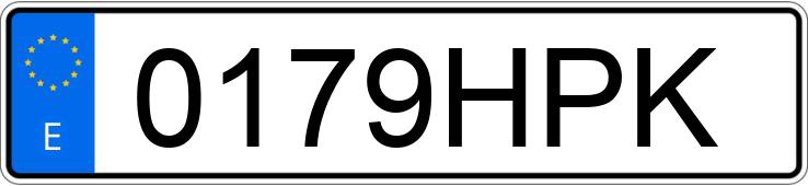 Numer rejestracyjny 0179HPK posiada SEAT IBIZA