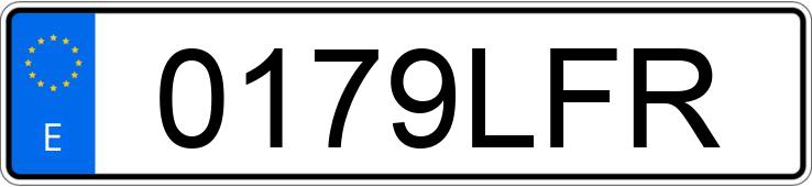 Numer rejestracyjny 0179LFR posiada VOLKSWAGEN GOLF