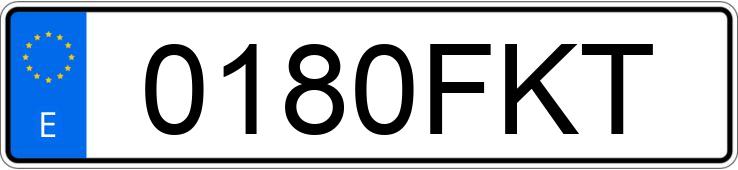 Numer rejestracyjny 0180FKT posiada SEAT IBIZA