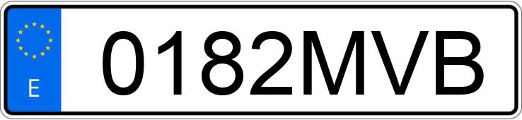 Numer rejestracyjny 0182MVB posiada VOLKSWAGEN PASSAT