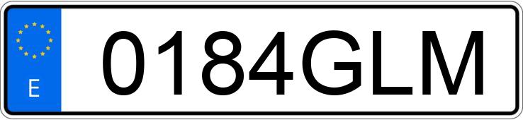 Die Registrierungsnummer 0184GLM hat AUDI A3