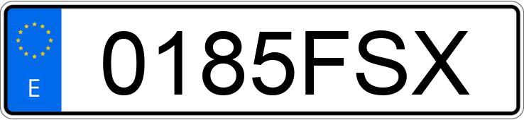 Le numéro d’enregistrement 0185FSX a SEAT LEON
