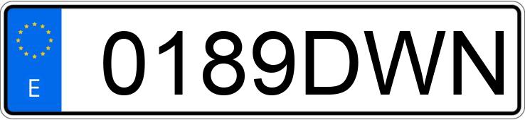 Numer rejestracyjny 0189DWN posiada RENAULT MEGANE