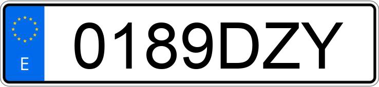 Numer rejestracyjny 0189DZY posiada SEAT LEON