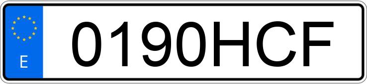 Registreringsnummeret 0190HCF har BMW SERIE 3