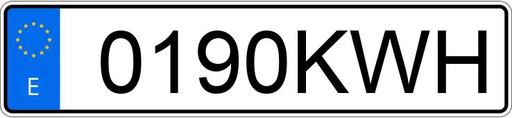 Numer rejestracyjny 0190KWH posiada BMW SERIE 3