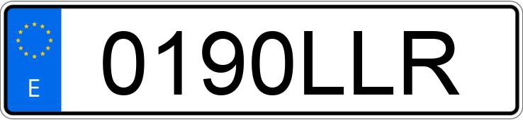 Le numéro d’enregistrement 0190LLR a VOLKSWAGEN GOLF Le numéro d’enregistrement 0190LLR a VOLKSWAGEN GOLF
