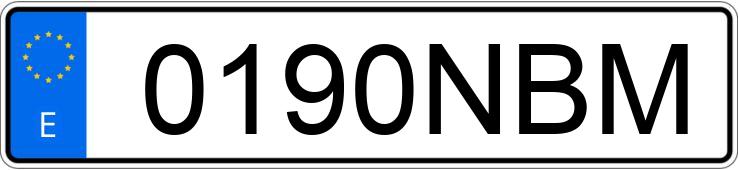 Numer rejestracyjny 0190NBM posiada MERCEDES SPRINTER