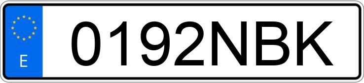 Numer rejestracyjny 0192NBK posiada AUDI A1 SPORTBACK