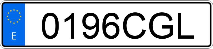 Numer rejestracyjny 0196CGL posiada BMW SERIE 3