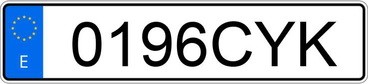 Numer rejestracyjny 0196CYK posiada MERCEDES C (203)