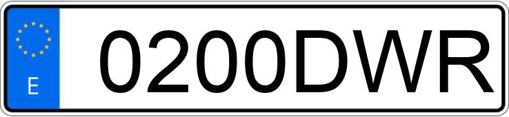 Numer rejestracyjny 0200DWR posiada FORD FUSION