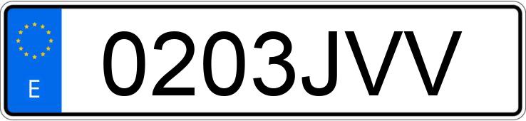 Numer rejestracyjny 0203JVV posiada BMW SERIE 3