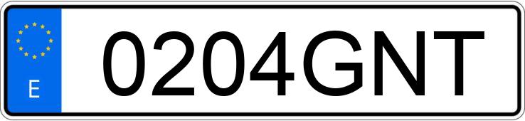 Numer rejestracyjny 0204GNT posiada AUDI A3