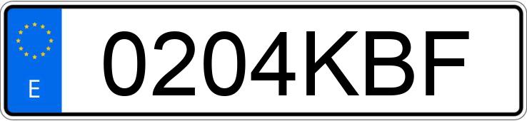 Numer rejestracyjny 0204KBF posiada AUDI A5 SPORTBACK