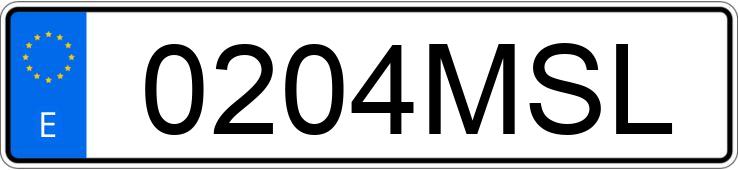 Numer rejestracyjny 0204MSL posiada HYUNDAI TUCSON