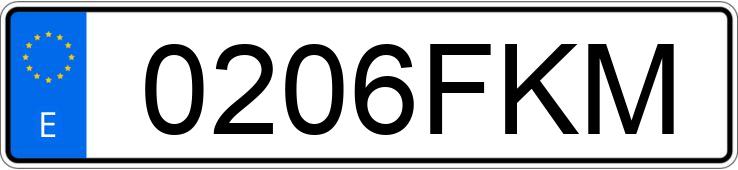 Numer rejestracyjny 0206FKM posiada OPEL VECTRA