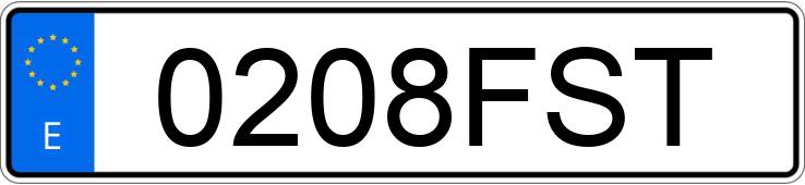 Numer rejestracyjny 0208FST posiada VOLKSWAGEN GOLF