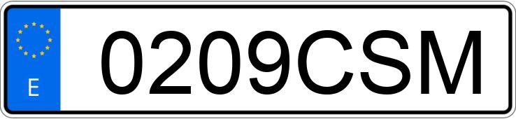 Numer rejestracyjny 0209CSM posiada RENAULT MEGANE