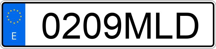 Numer rejestracyjny 0209MLD posiada VOLKSWAGEN GOLF