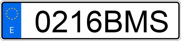 Numer rejestracyjny 0216BMS posiada VOLKSWAGEN GOLF