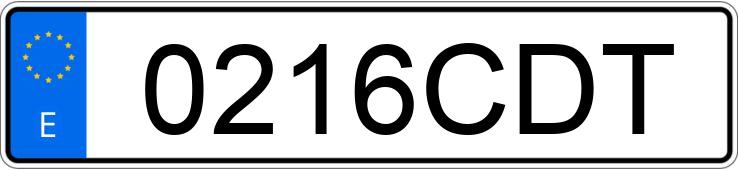 Numer rejestracyjny 0216CDT posiada PEUGEOT 206